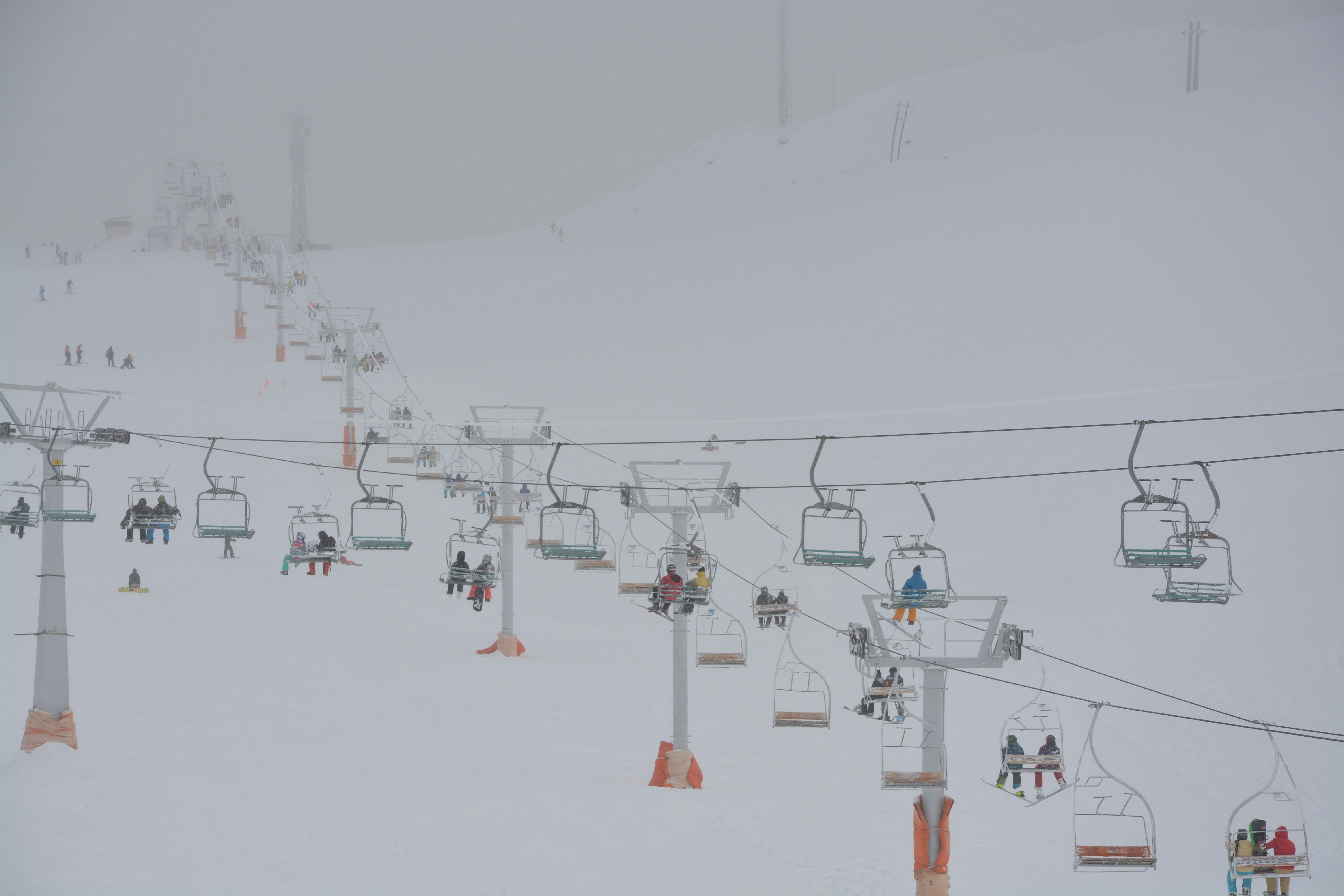 Winter on Tochal Peak in Iran